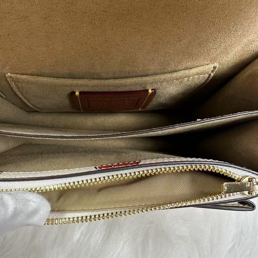 Coach Mini Klare Crossbody Bag With Strawberry Print In Canvas/Chalk CAP94 NWT - Picture 8 of 10